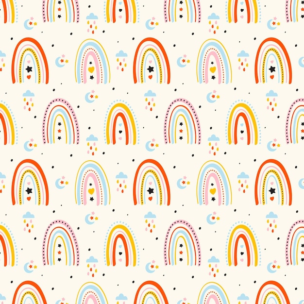 Free vector rainbow pattern design