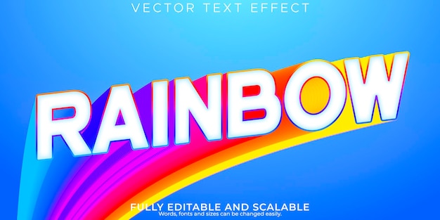 Rainbow text effect editable colorful and creative text style