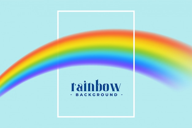 Free vector rainbow with text space and frame