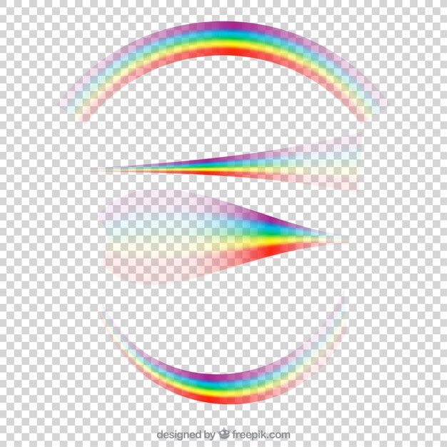 Rainbows collection in different shapes