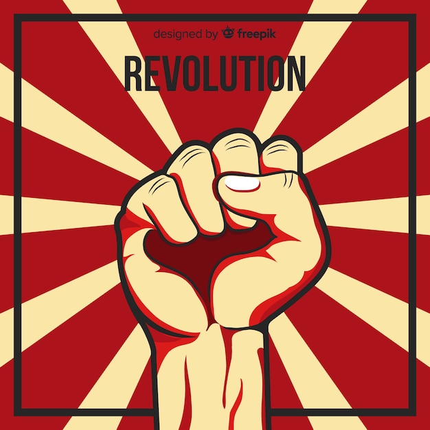 Free vector raised fist for revolution