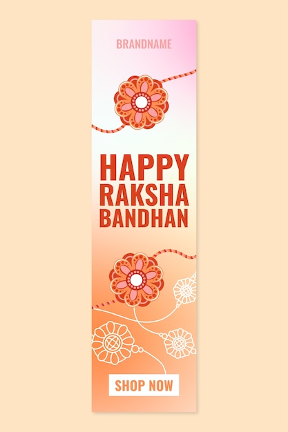 Free Vector raksha bandhan banner design template