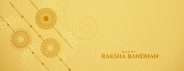 Raksha bandhan celebration banner with rakshi 