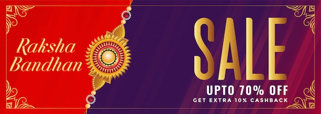 Free Vector raksha bandhan discount banner 