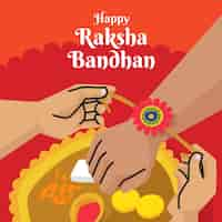 Free vector raksha bandhan draw concept