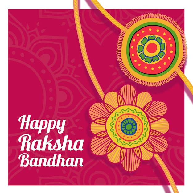 Free vector raksha bandhan draw