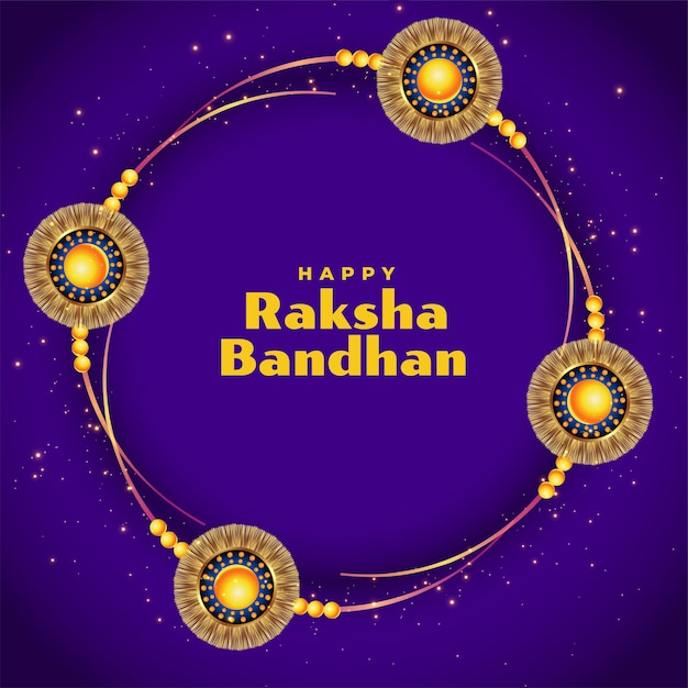 Free vector raksha bandhan festival background in purple color