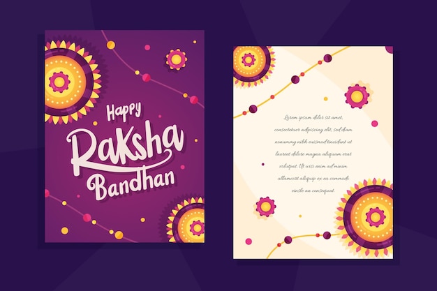 Free Vector raksha bandhan greeting card