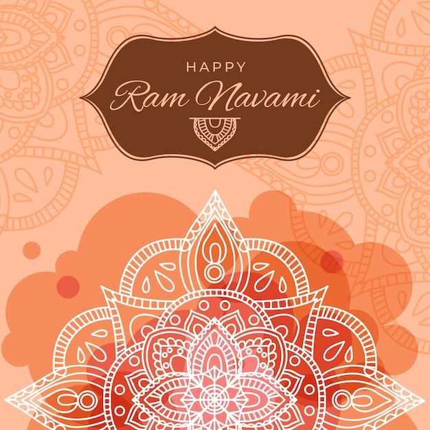 Ram navami banner with mandala