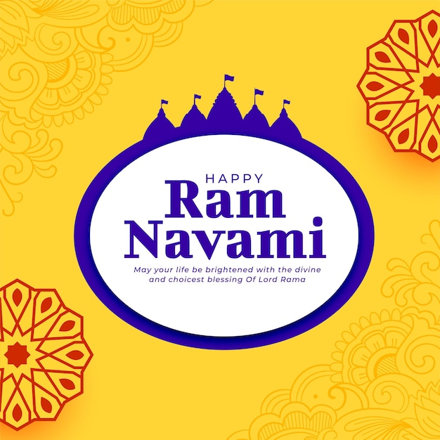 Free Vector ram navami event holiday holy festival greeting