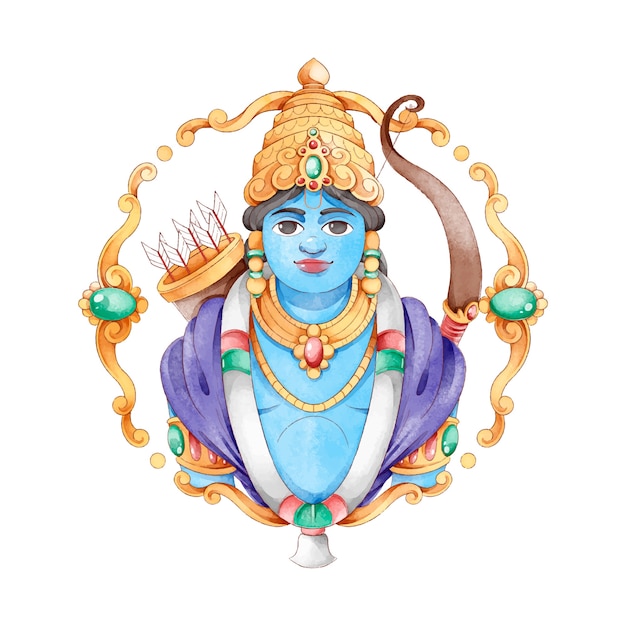 Free vector ram navami festival character avatar