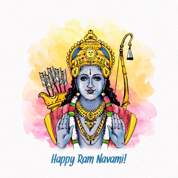 Ram navami festival character with traditional clothes avatar