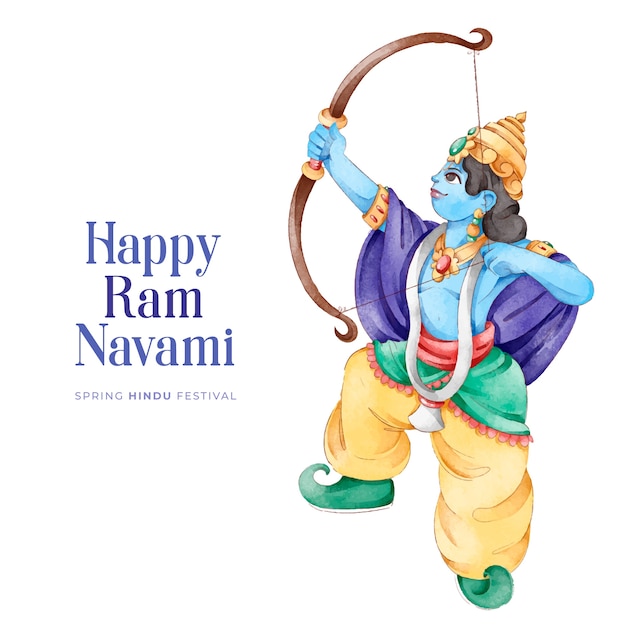 Ram navami festival with arrow and bow