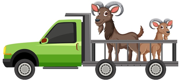 Ram Transport in a Green Pickup Truck