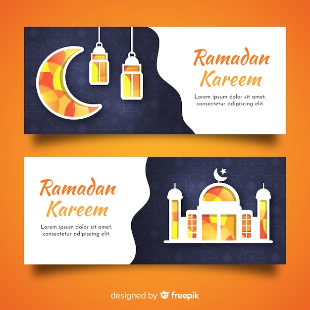 Free Vector ramadan banners