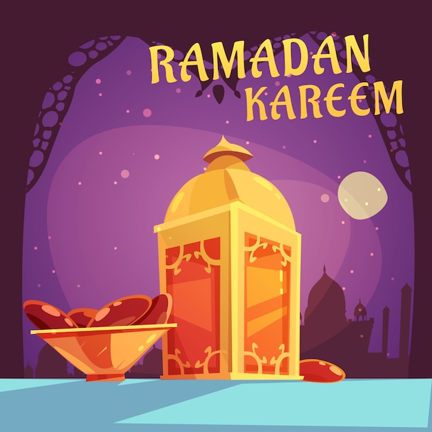 Ramadan cartoon illustration