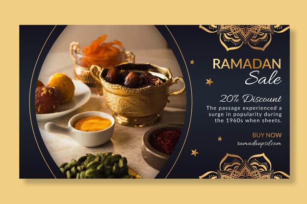 Ramadan horizontal banner template