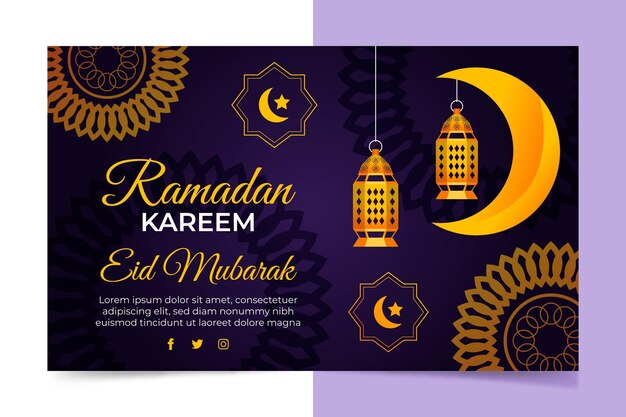 Ramadan horizontal banner template