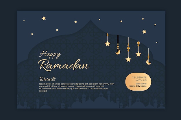 Free Vector ramadan horizontal banner