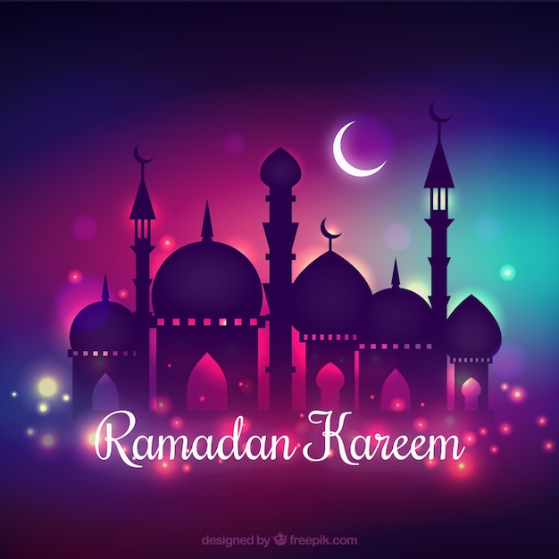 Ramadan kareem background with nocturnal design