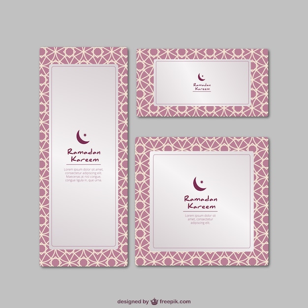 Free Vector ramadan kareem cards