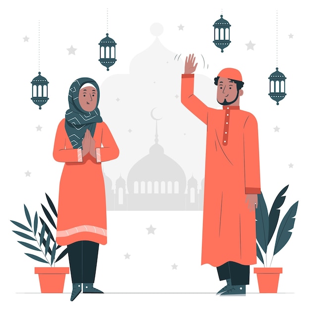 Free Vector ramadan kareem concept illustration