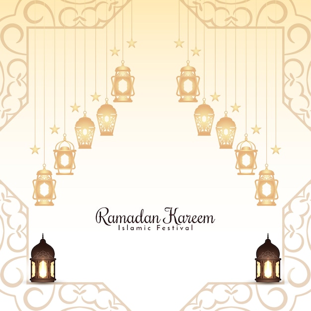 Free Vector ramadan kareem cultural islamic festival greeting background