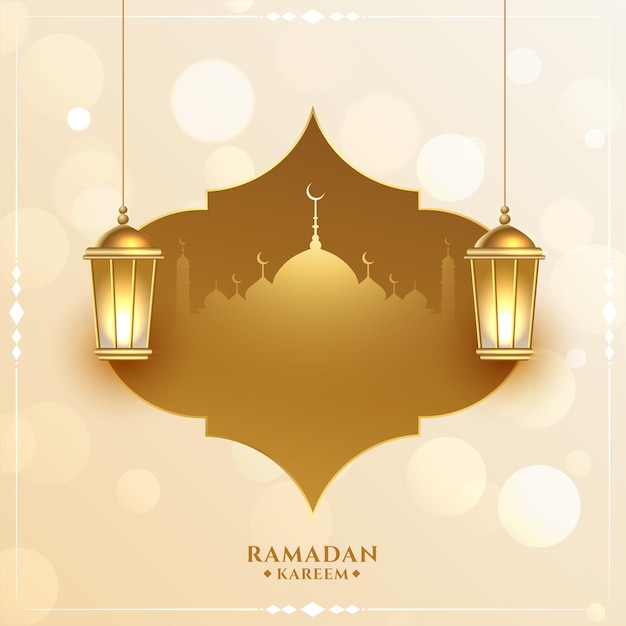 Ramadan kareem eid festival blessings greeting design