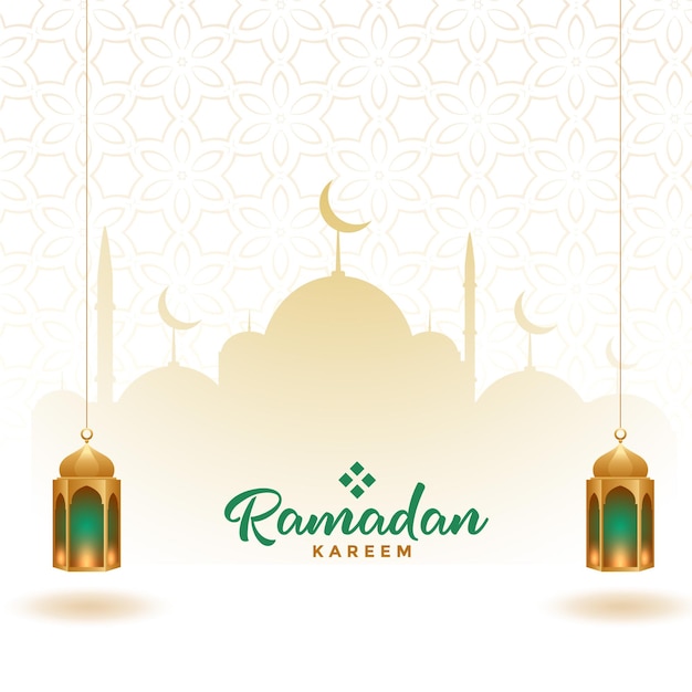 Ramadan kareem elegant decorative card design