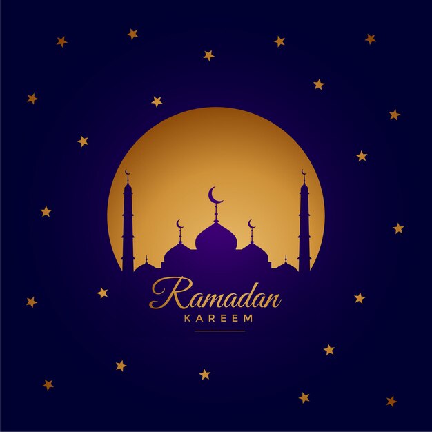 Ramadan kareem elegant greeting card design