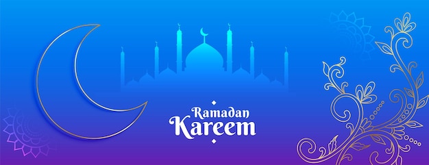 Ramadan kareem festival banner with beautiful colors