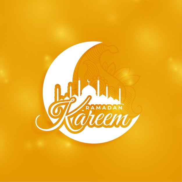 Ramadan kareem holy season greeting card design