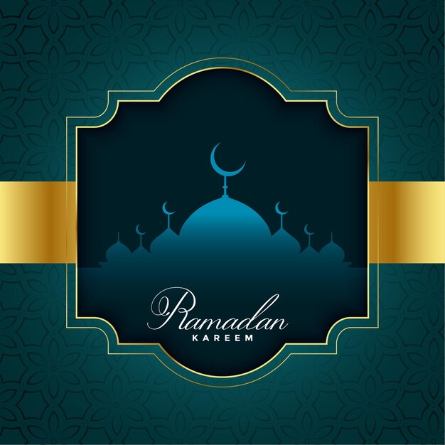 Ramadan kareem illustration in golden style