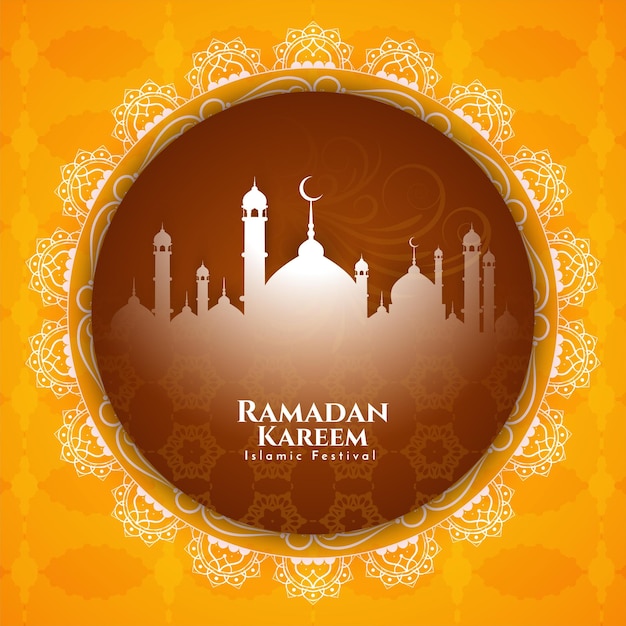 Ramadan Kareem Islamic cultural festival elegant background vector