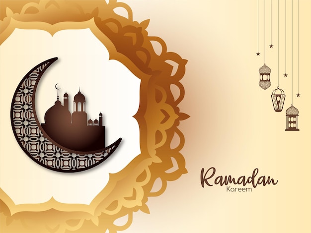 Free Vector ramadan kareem islamic festival celebration greeting card