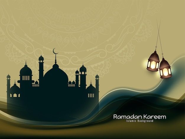 Free Vector ramadan kareem islamic holy month celebration background design vector