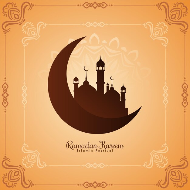 Ramadan Kareem Islamic religious classic background design vector