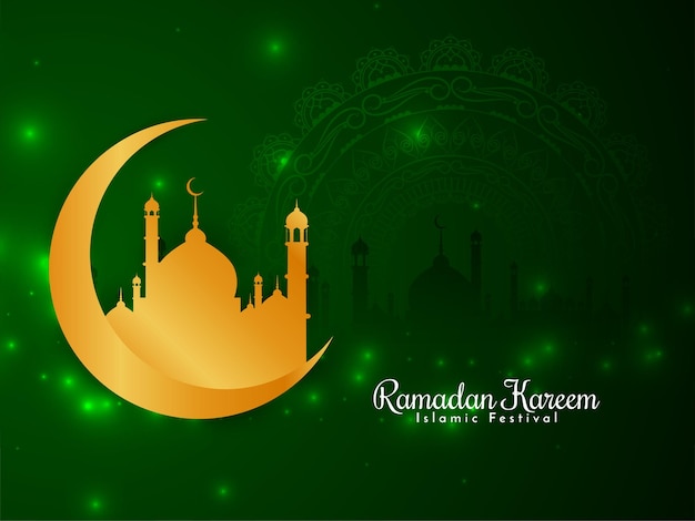 Ramadan Kareem islamic religious festival background design vector