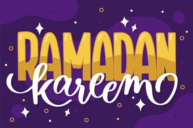 Ramadan kareem lettering