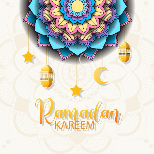 Free Vector ramadan kareem poster vector