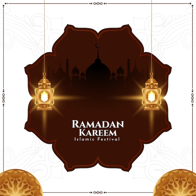 Free Vector ramadan kareem religious islamic festival decorative background