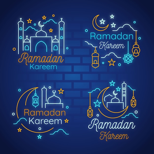 Ramadan lettering neon sign