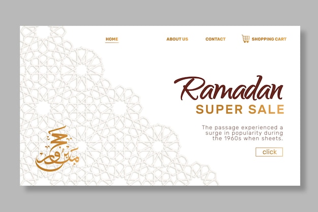 Ramadan sale landing page