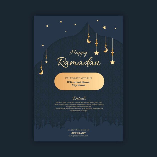 Ramadan vertical poster template