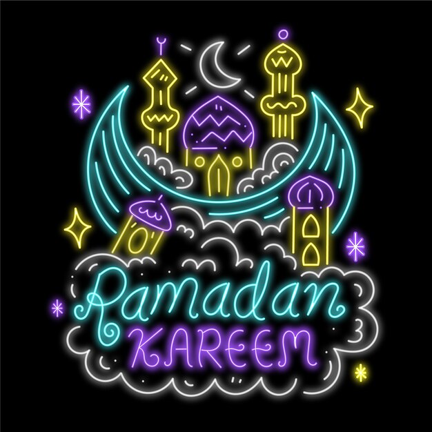 Ramdan leetering neon sign