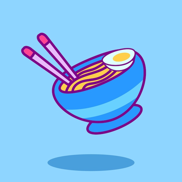 Free vector ramen icon set illustration