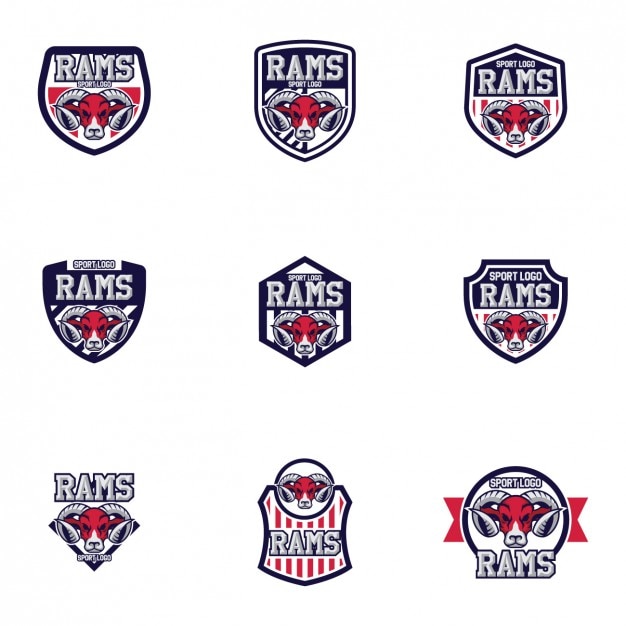 Rams logo templates design