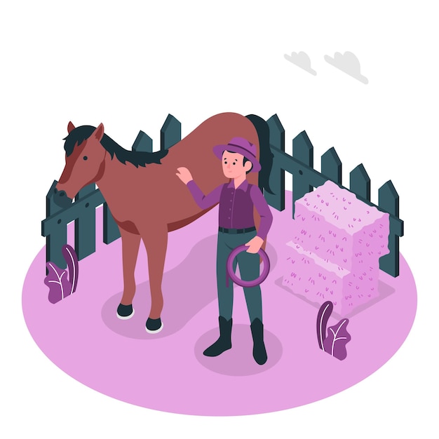 Free Vector rancher concept illustration