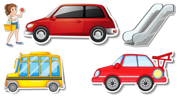 Random stickers with transportable vehicle objects