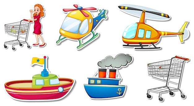 Random stickers with transportable vehicle objects